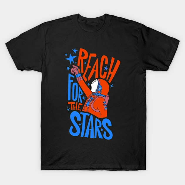 Reach for the stars - red T-Shirt by Swadeillustrations